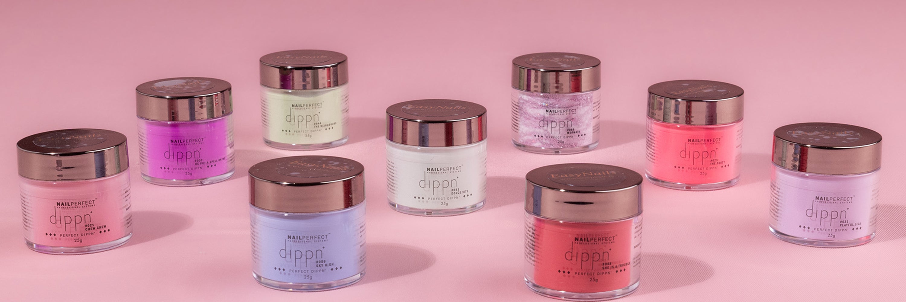 dip poeder kleuren banner