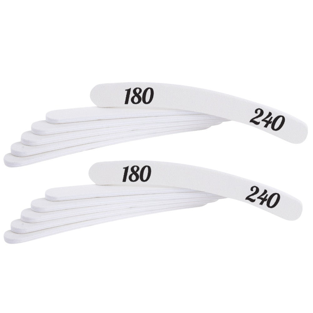 Nagelvijl Boomerang, white, 180/240