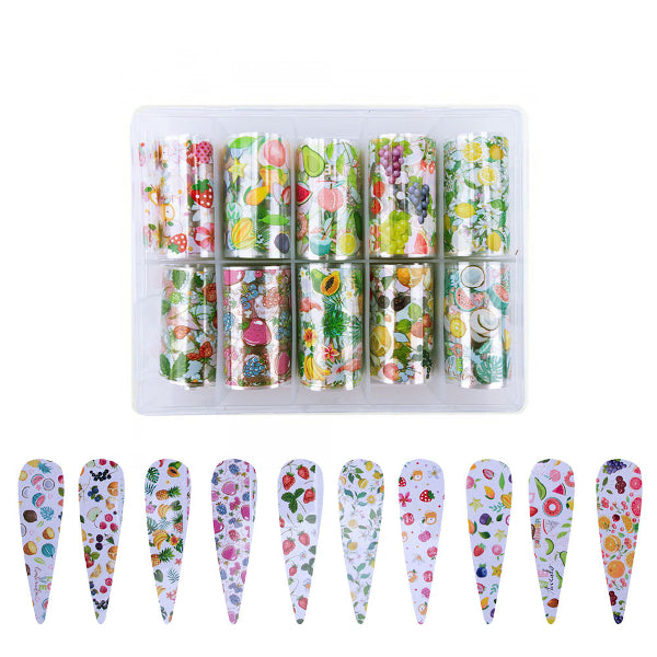 Tranferfolie fruit nagels en doos