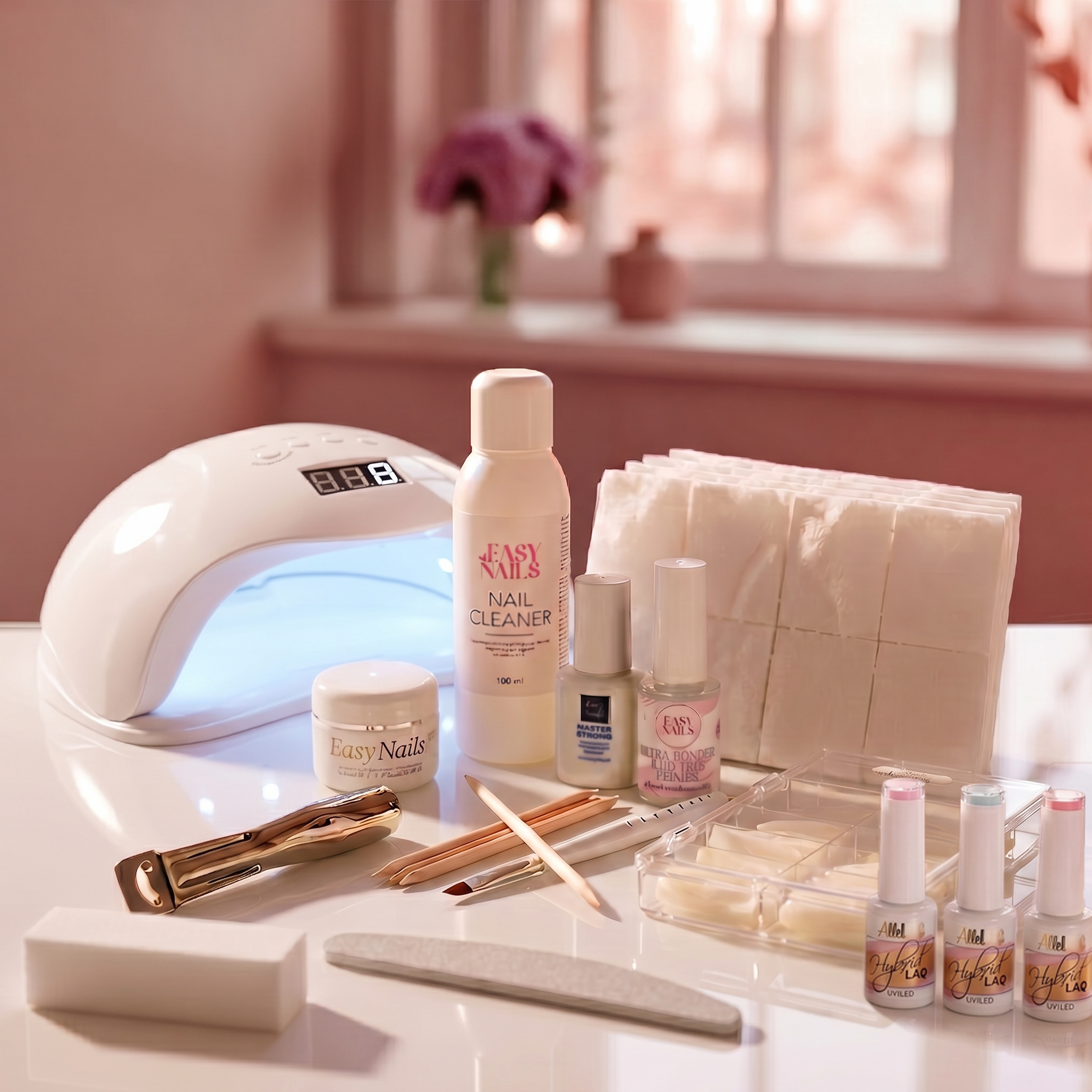 Gel-Starterset – Allround im Trend mit LED-Lampe und 3 Shellacfarben Ihrer Wahl