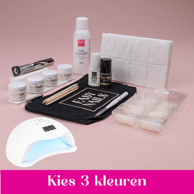 Gel Starterset - Allround Trendy met LED-Lamp & 3 Kleuren naar keuze