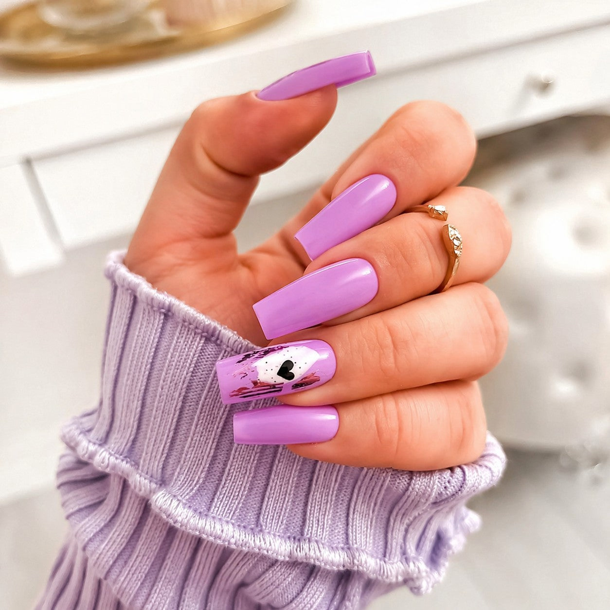 Gellak 042 Soft Lavender Purple 4.Easy Nails
