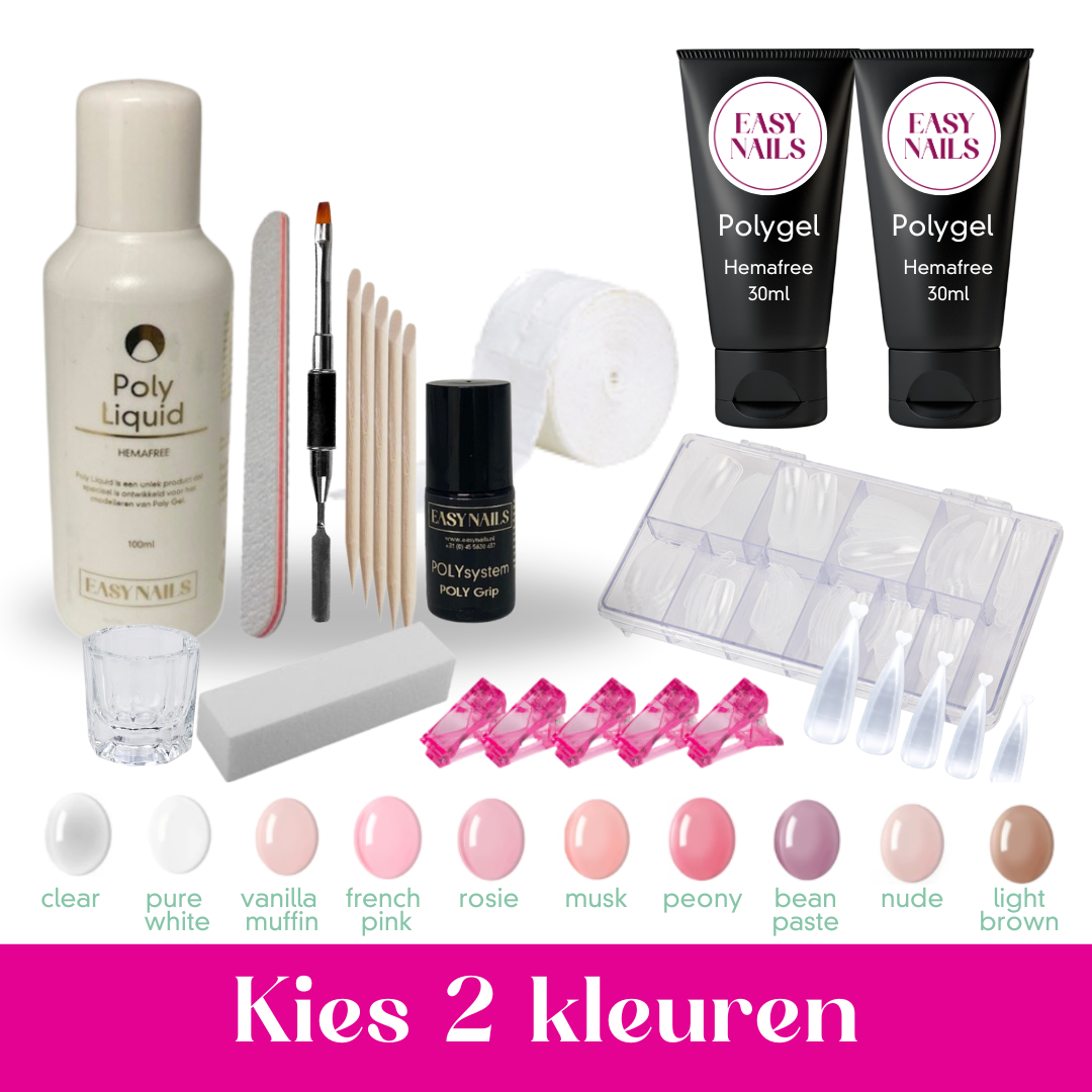 Polygel Starterset met 2 kleuren naar keuze
