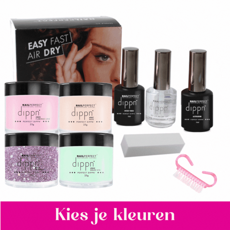 Dip poeder - Set met 3 extra kleuren naar keuze