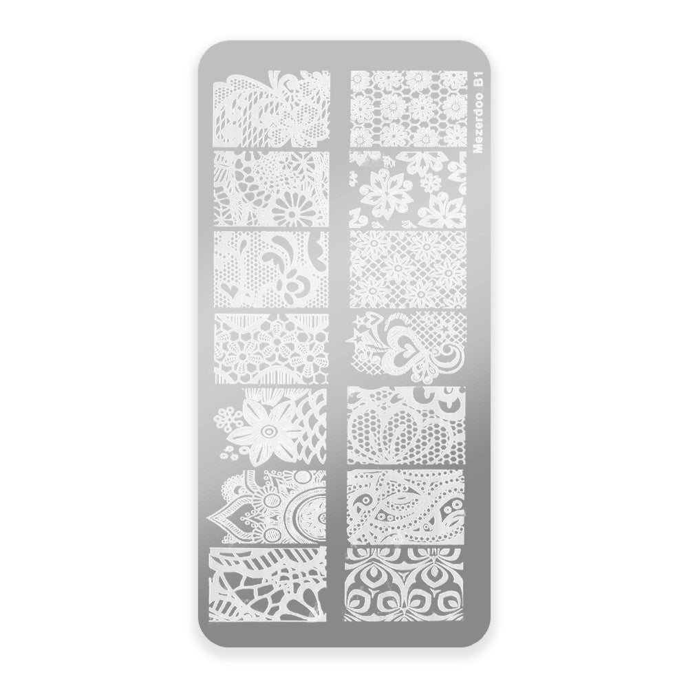 Stamping plate Mezerdoo_B1-Easy-Nails
