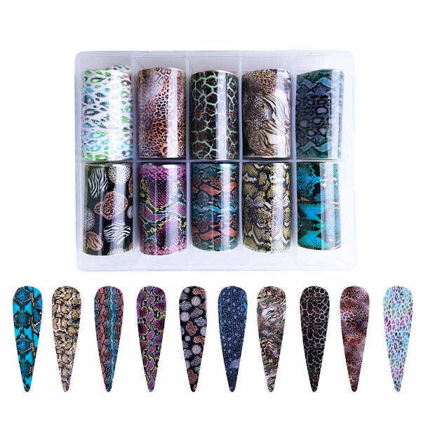 Transferfolie wild animal nagels box