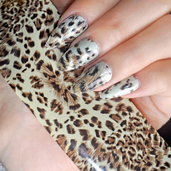 Transferfolie leopard naturel