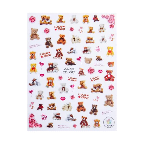 nagelsticker love bear