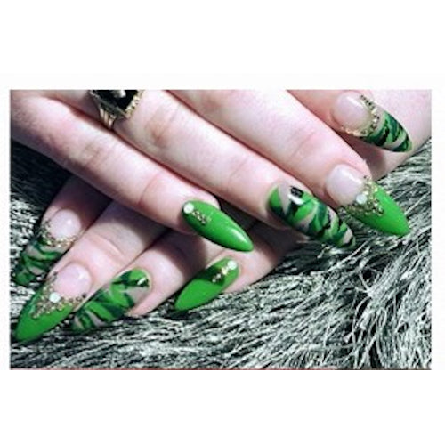 Transferfolie military op nagels voorbeeld