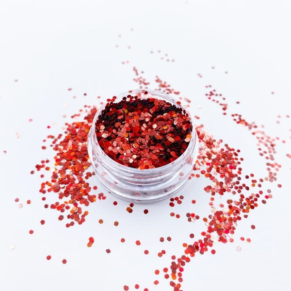 glitter pailletten red lady