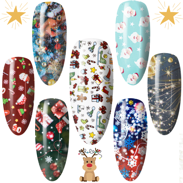 Transferfolie set - Xmas - 6+1 gratis