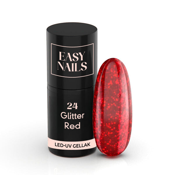 Easy Gellak - 24 Glitter Red