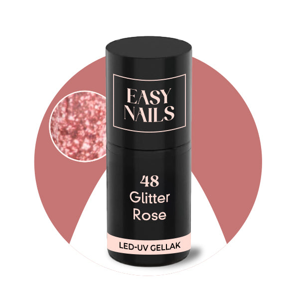 Easy Gellak - 48 Glitter Rose