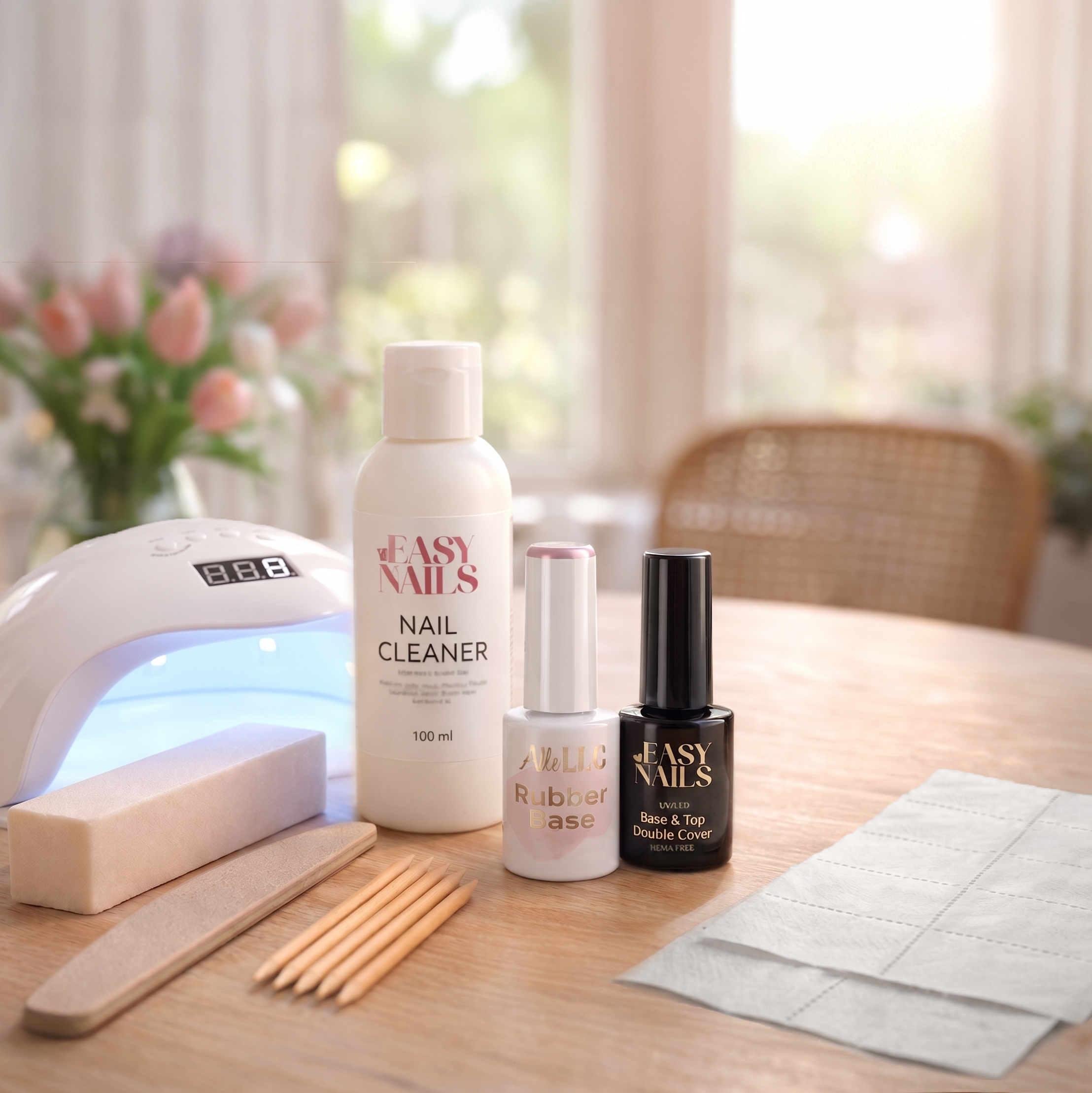 BIAB Starterset met lamp - Rubber Base - met kleur naar keuze