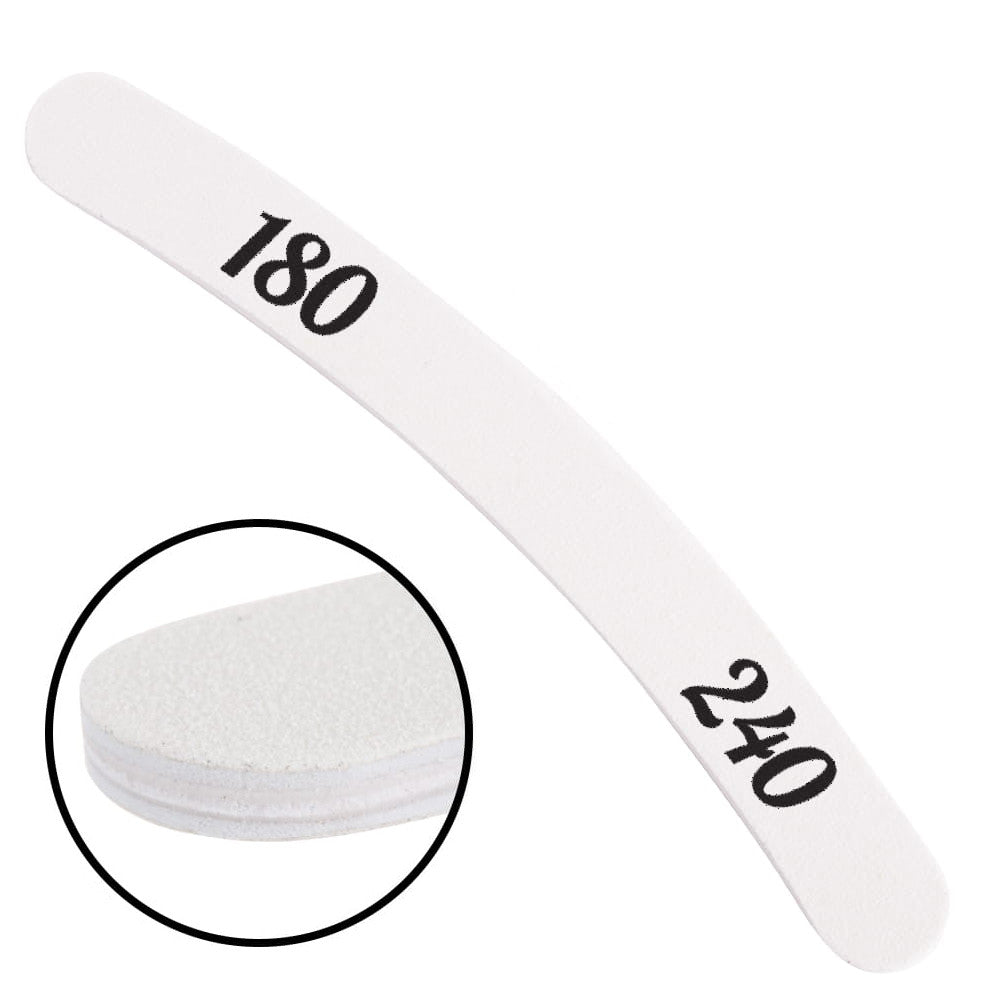 Nagelvijl Boomerang, white, 180/240
