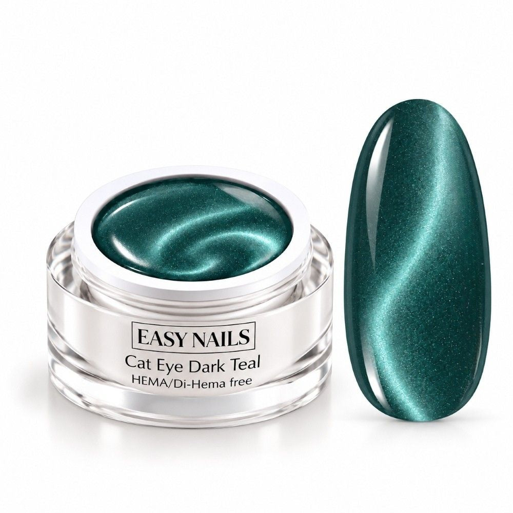 Cat Eye Gel Dark Teal Easy Nails