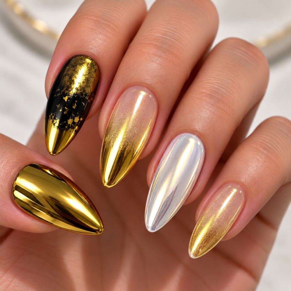 Chroom Poeder Glamour Gold Nr.2 Easy Nails