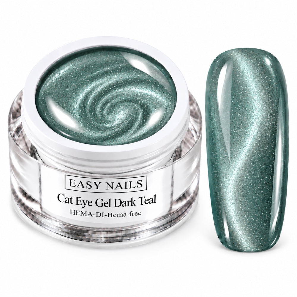 Colour Gel Cateye Dark Teal Easy Nails