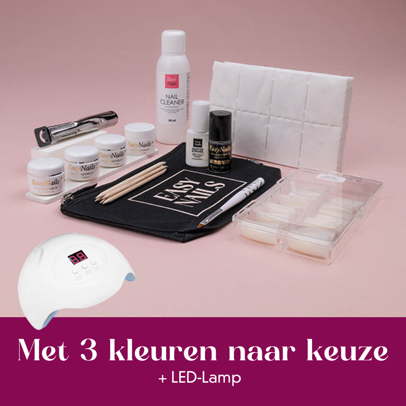 Gel Starterset - Easy Trendy met LED-Lamp & 3 Kleuren naar keuze