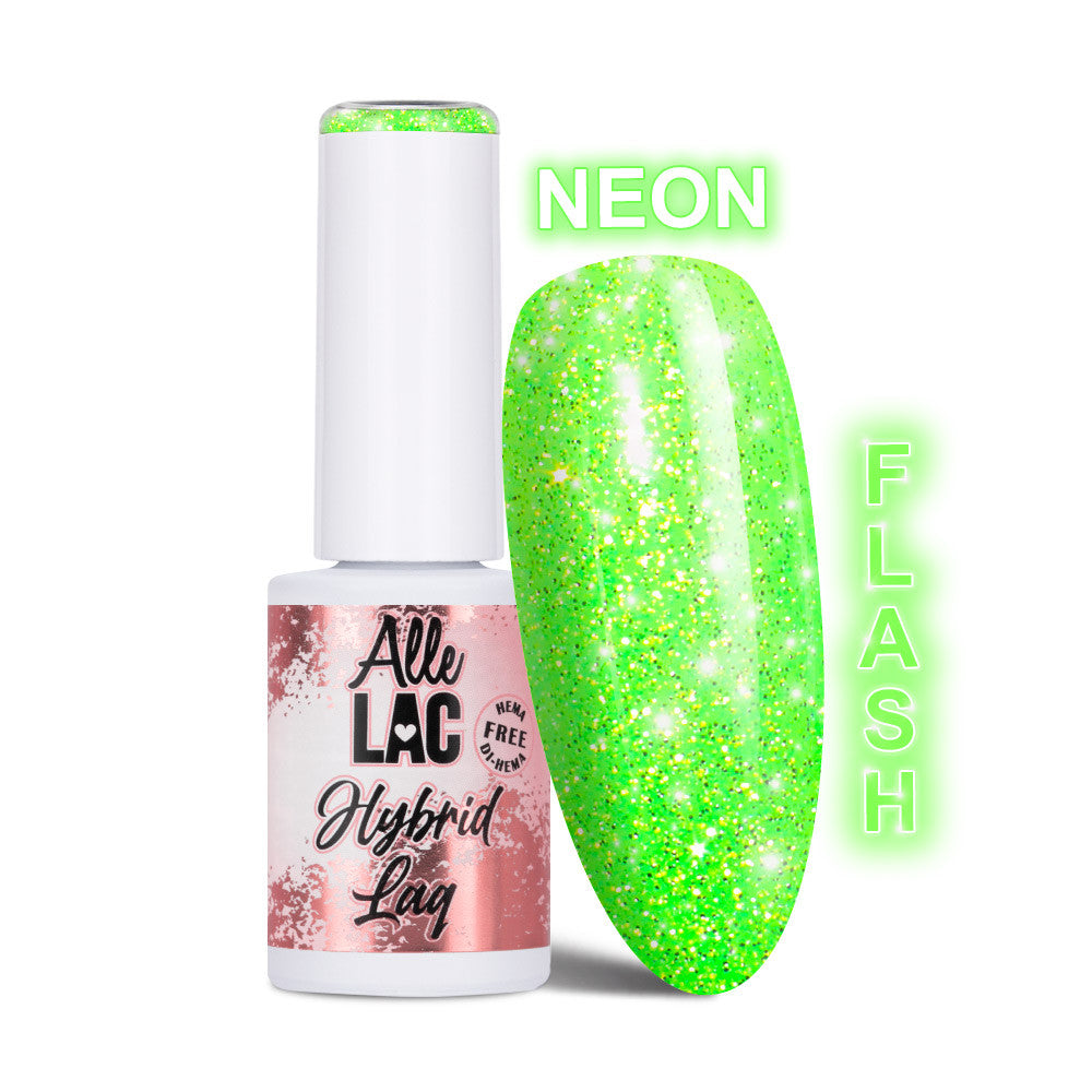 Gellak Flash Glitter Green Neon 2. Easy Nails