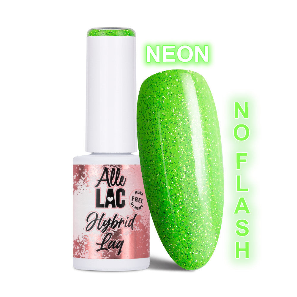 Gellak Flash Glitter Green Neon Easy Nails