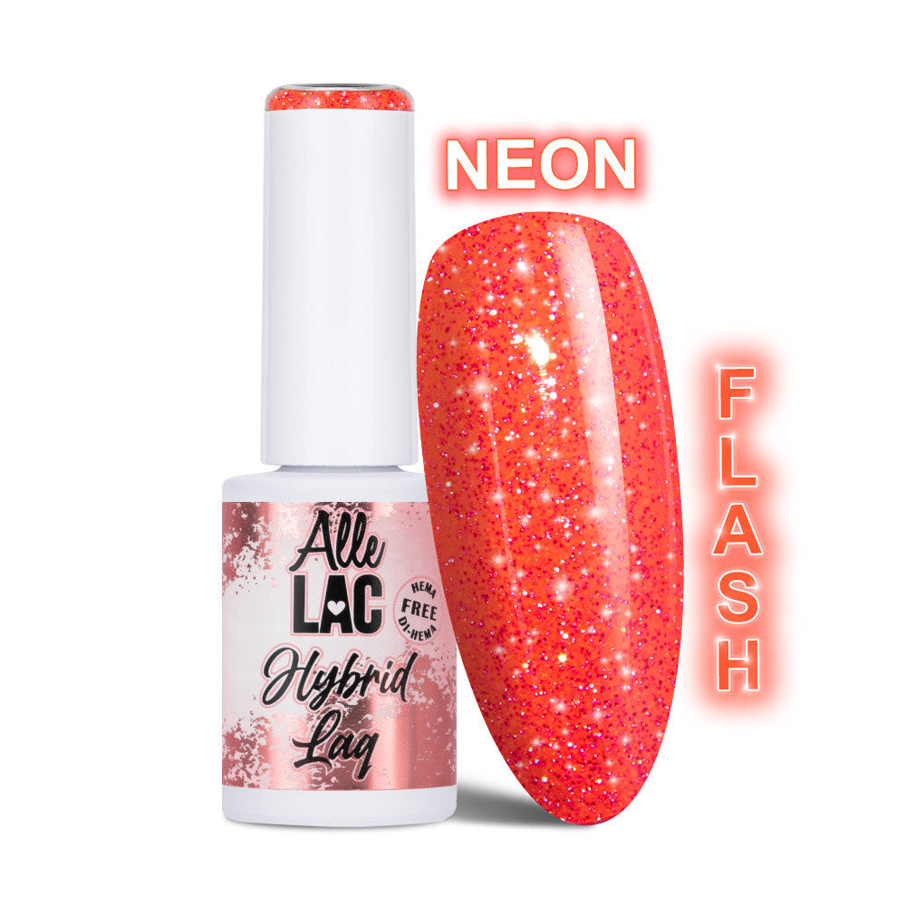 Gellak Flash Glitter Neon Orange 4. Easy Nails