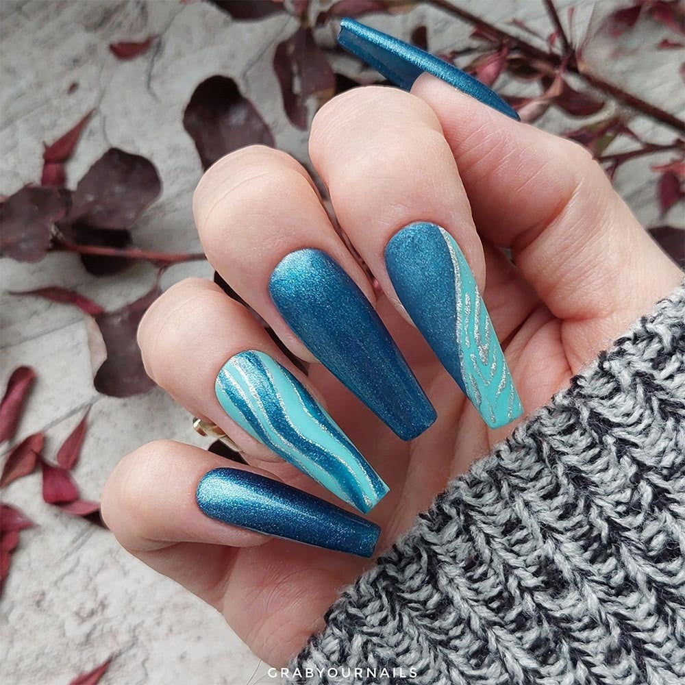 Gellak_Nr.045... Midnight Metallic Teal Easy Nails